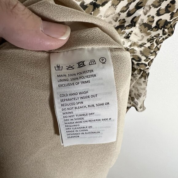 Bardot NWT Animal Print Strappy Layered Dress Tiered Ruffle Women’s Size 4/XS - Picture 12 of 12
